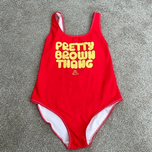 Pretty Brown Thang One Piece Bathing Suit - Picture 3 of 6